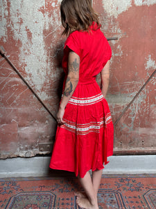 Red Western Dress
